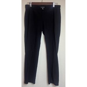 Eileen Fisher Leggings Women's Small Black‎ Straight Leg Stretchy Elastic Waist